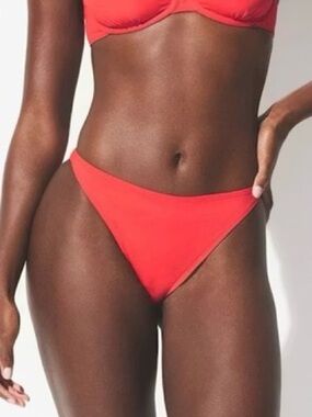 NWT Recycled Swim Plus Size Mid Coverage Swim Bottoms Ruby Red - Size 4X